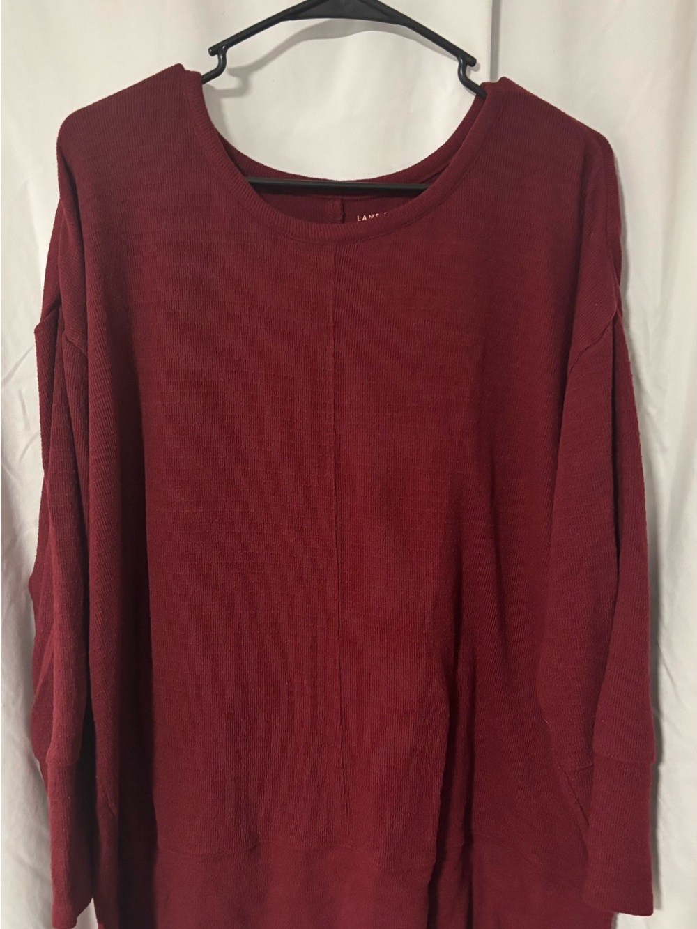 Lane Bryant Deep Burgundy Lightweight Knit Pullover